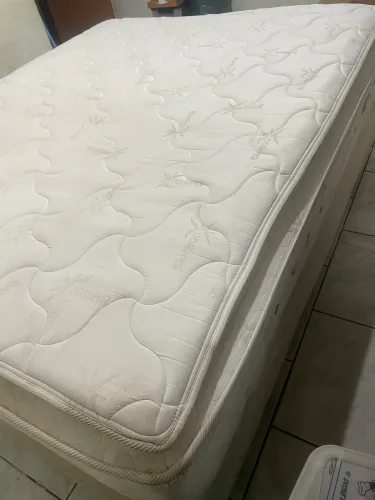 Cama Queen com colchão Castor 