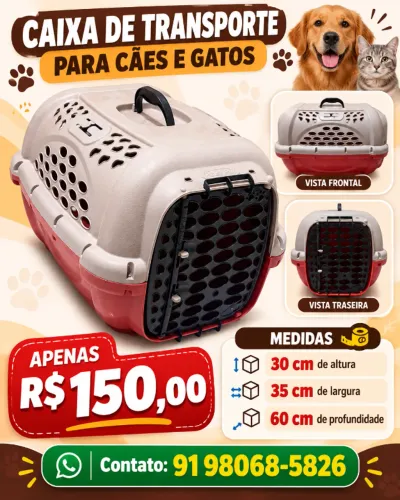 Caixa de Transporte para cães e gatos