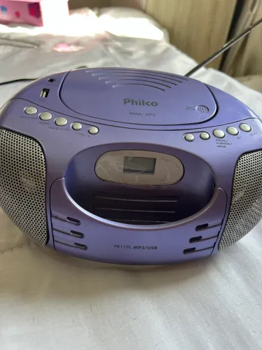 Rádio Portátil Philco PB119L CD/ MP3/USB - Lilás