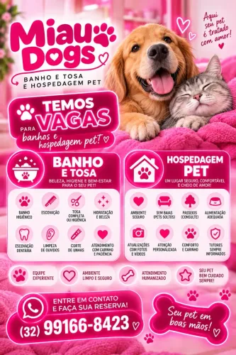 Banho e Tosa e Hospedagem Pet