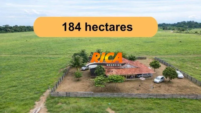 Fazenda à venda, com 184 hectares sendo 140 hectares destocados e gradeados, Área Rural de