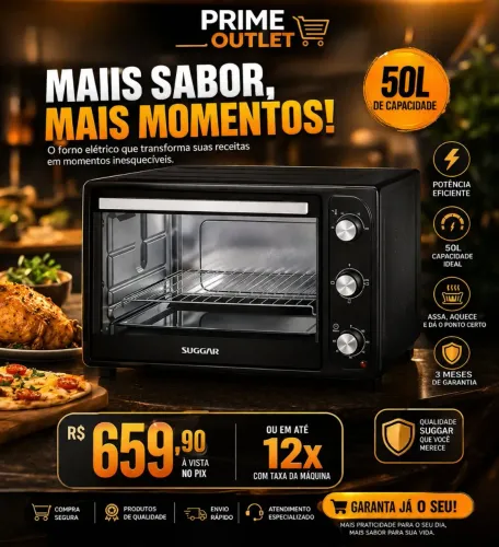 Forno elétrico suggar 50 L