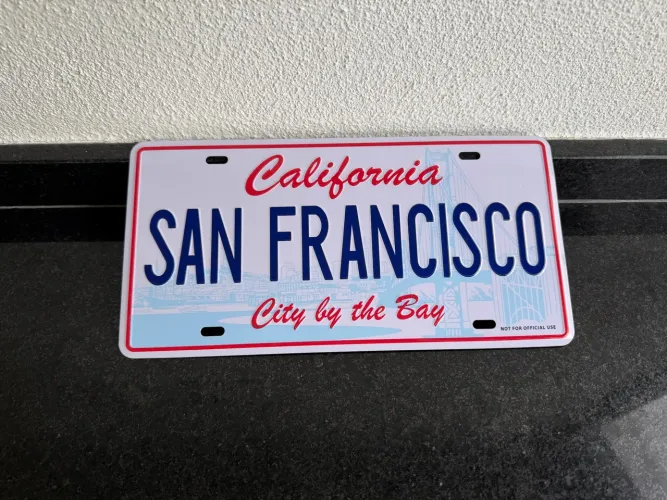 Placa de Carro Americano - San Francisco California