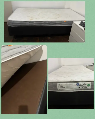 Cama e colchão solteiro