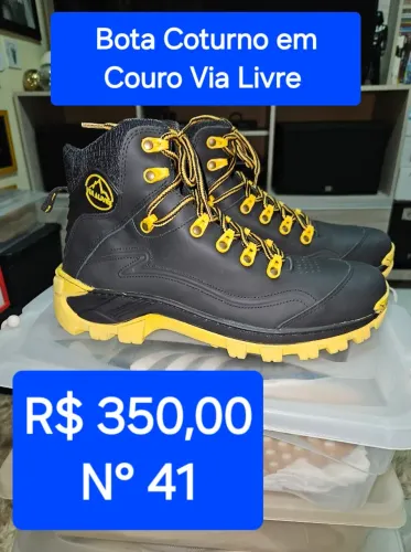 Bota Coturno em Couro Via Livre