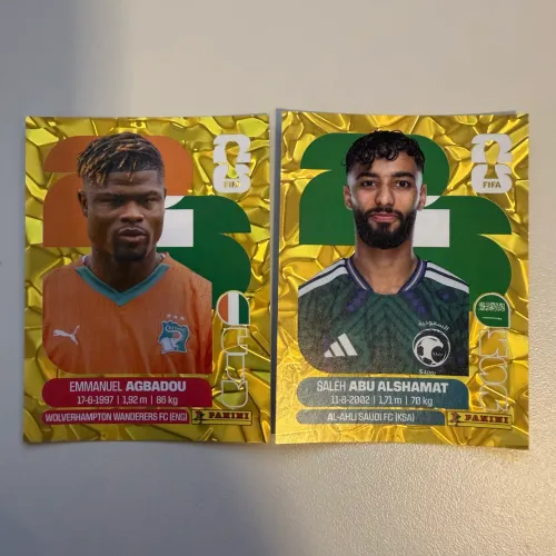 2 - Figurinhas Gold Crumple - Copa do Mundo 2026 - Panini (Eua)
