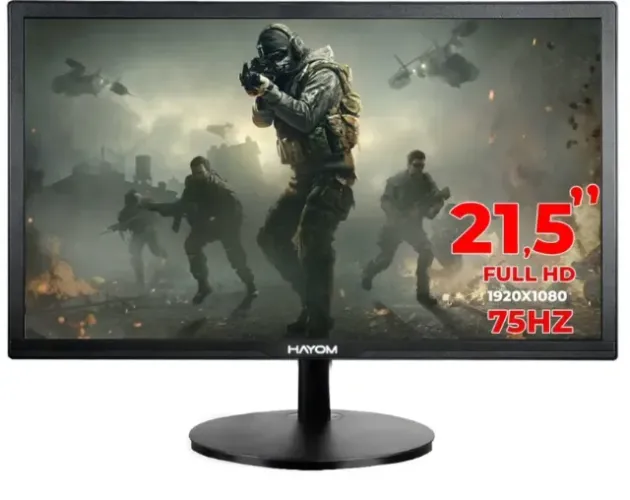 Monitor Gamer Hayom 21.5" Full HD 75Hz HDMI VGA Preto LED