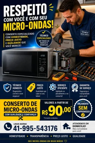 CONCERTOS DE MICROONDAS APARTIR DE 90 REAIS 