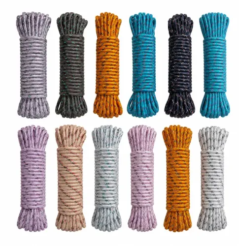 kit corda 8 mm x 15 metros para camping / amarrar lona