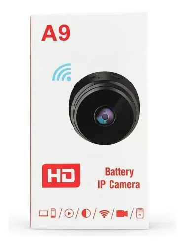 Camera Mini Redonda A9 Hdwificampro Preto