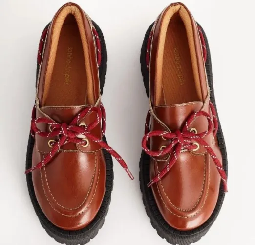 mocassim plataforma marrom Sonho dos Pés