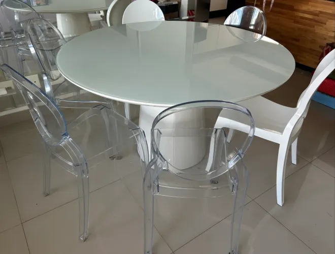 Mesa jantar com 6 cadeiras Tok&Stok