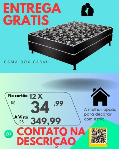 Cama Box Casal Entrega Rápida Grátis para Salvador Paga ao Receber