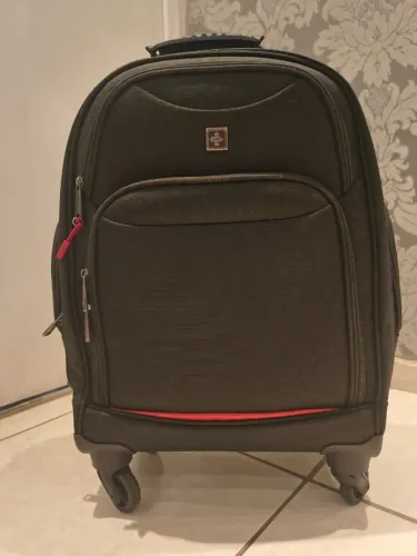 Mochila Mala de Carrinho Suissewin 4 Rodas Giro 360 P/ Notebook