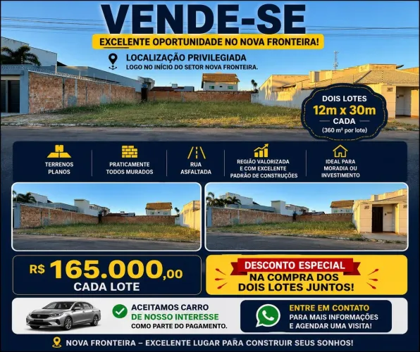 Dois Lotes no Nova Fronteira