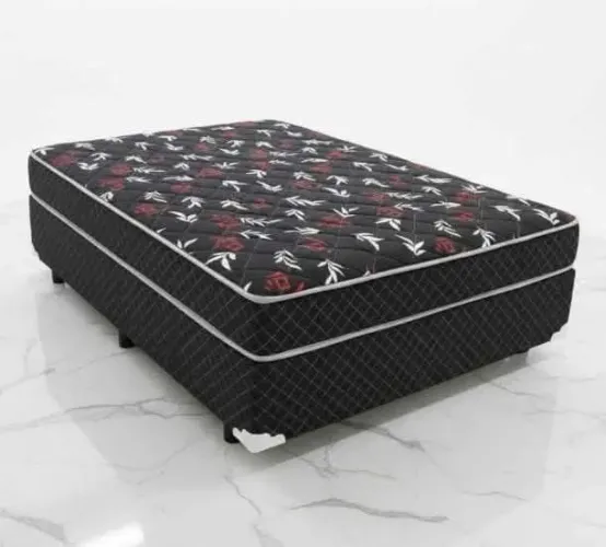 Cama Box Casal Nova com Colchão Cjd Espuma