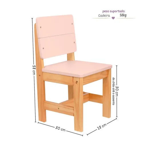Cadeira infantil rosa