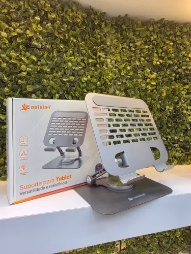 Suporte Premium Ajustável para Notebook e Tablet em Alumínio