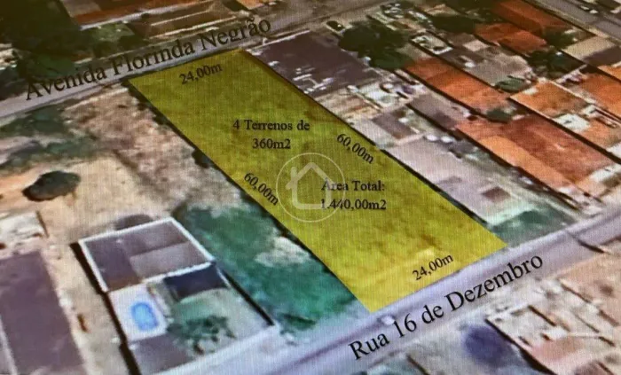 4 TERRENOS DE 360M² CADA UM