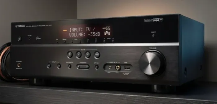 Receiver Yamaha RX-V473 | Airplay, 4k, 5.1 canais - Impecável!