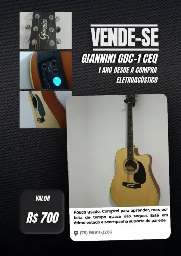 Violão Eletroacústico Giannini GDC-1 CEQ