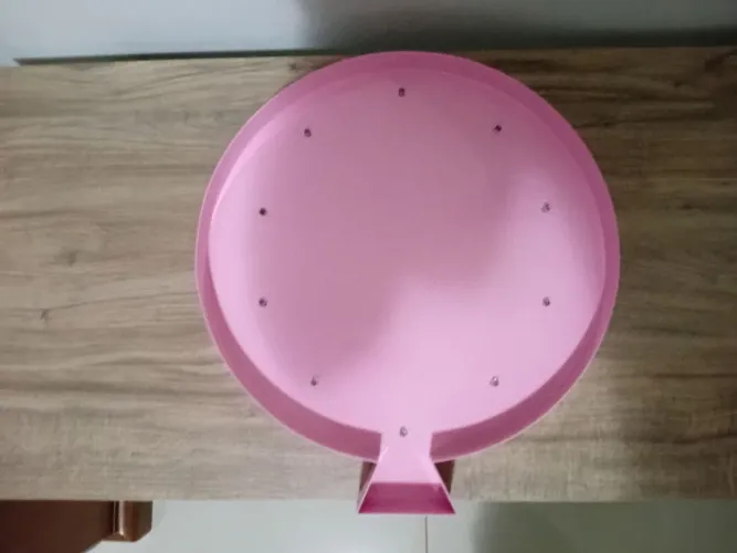 Luminária de parede balão rosa<br>Excelente estado de conservação