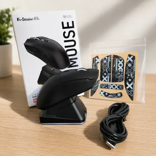 Mouse Gamer Attack Shark X11 Sem Fio + Base Magnética RGB