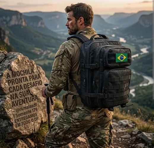Mochila Tática Grande Para 45 Litros Impermeável  Yepp