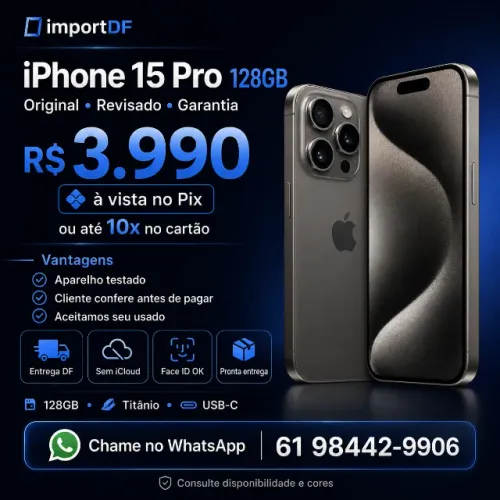 iPhone 15 Pro 128GB Original Revisado Garantia DF