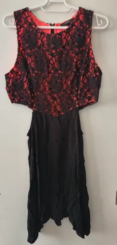 Vestido Forever 21, Renda Preta, Tamanho G