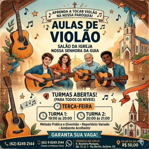 ?Aulas de Violão em Parque dos Buritis Goiânia