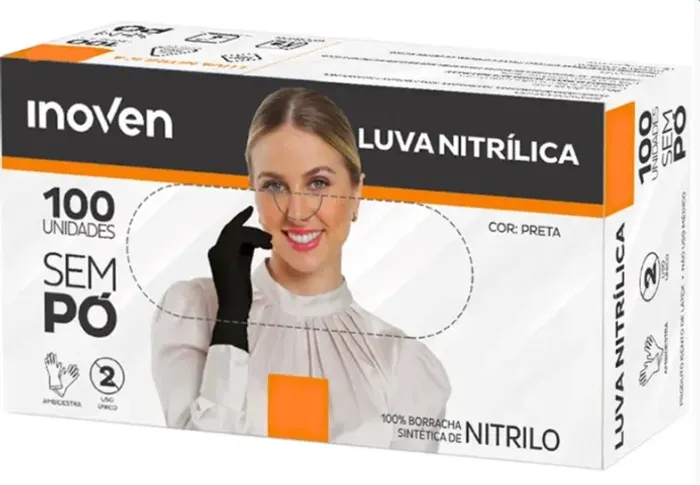Luva Nitrilica Preta