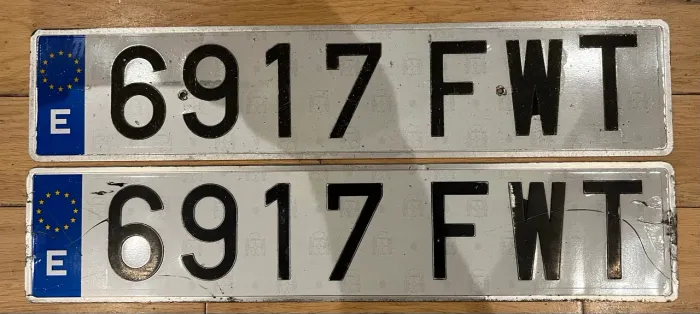 Placa de carro original veículos Espanha para coleção - carros, veículo, Europa
