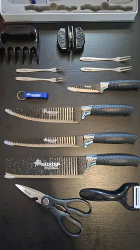 KIT CHURRASCO 12 PÇS COM GRAVAÇÃO NOME, LOGO OU FRASE