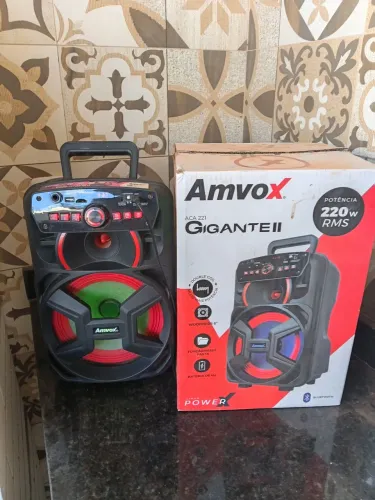 Caixa Amplificada Amvox 220w Nova!!