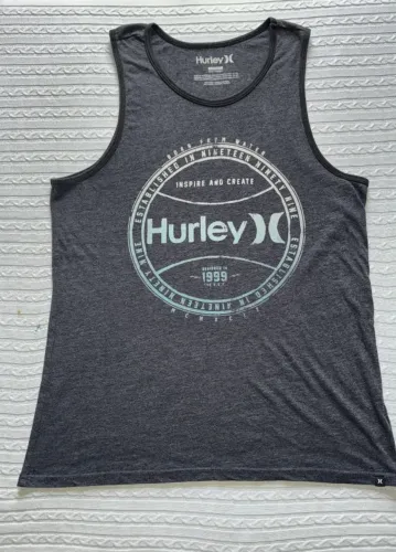 regata masculina cinza com mescla Hurley