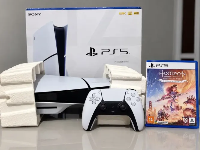 Ps5 Slim 1tb com leitor super novo + jogo com garantia