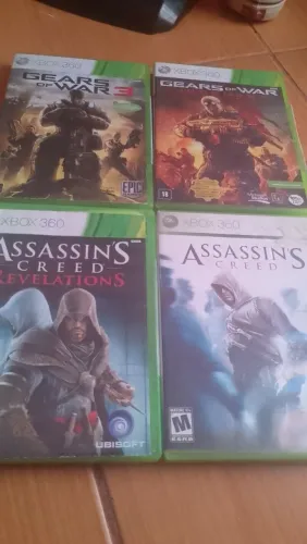 JOGOS XBOX 360: GEARS OF WAR 3,GEARS OF WAR JUDGMENT,ASSASSINS CREED, ASSASSINS REVELATION