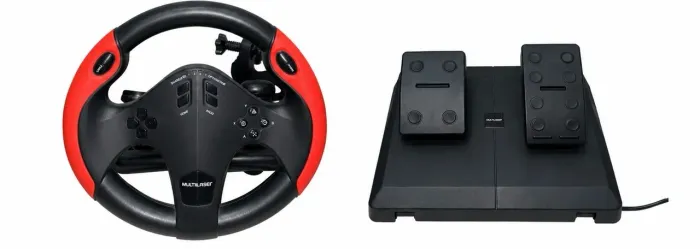 Volante e pedal Multilaser JS087