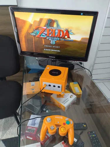 Nintendo game Cube Laranja com picoboot
