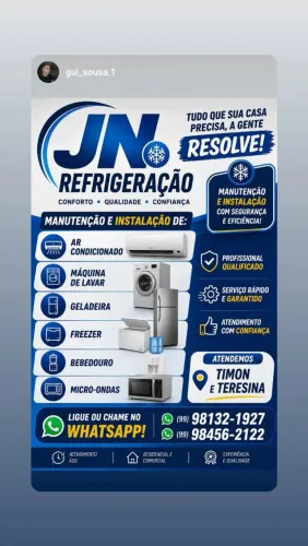Conserto de ar-condicionado, geladeira, freezer máquina de lavar e etc..