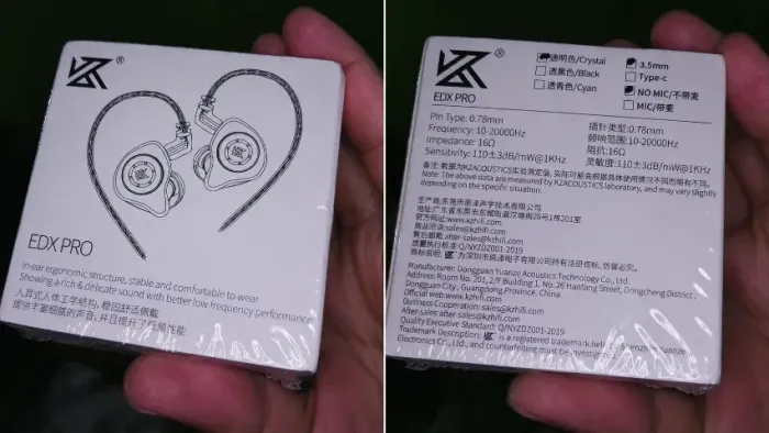 Fone Kz EDX Pro versão sem microfone novo lacrado original