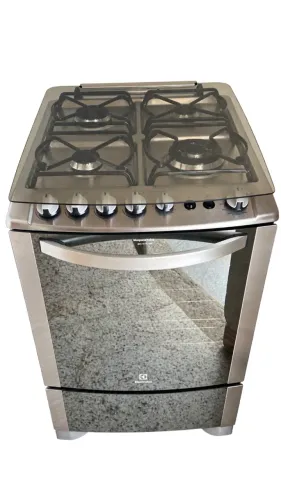 Fogão Electrolux 4 Bocas Inox com Vidros Espelhados