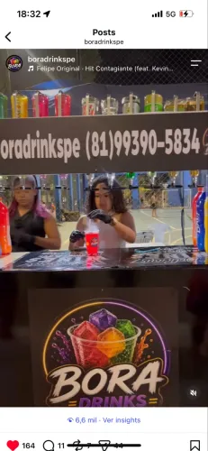 BARRACA DESMONTÁVEL DE DRINKS 