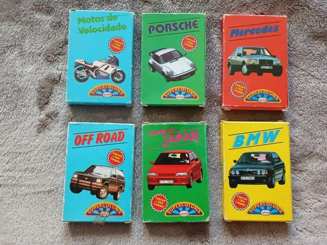 06 baralhos Super Coluna originais anos 80