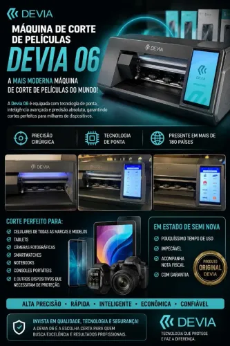 Máquina de cortar película Devia. Feita nos EUA