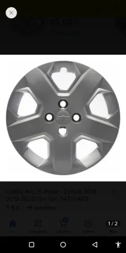Calota aro 15 GM - Onix/Prisma/Agile/Astra/Meriva/Montana/Spin/Vectra.