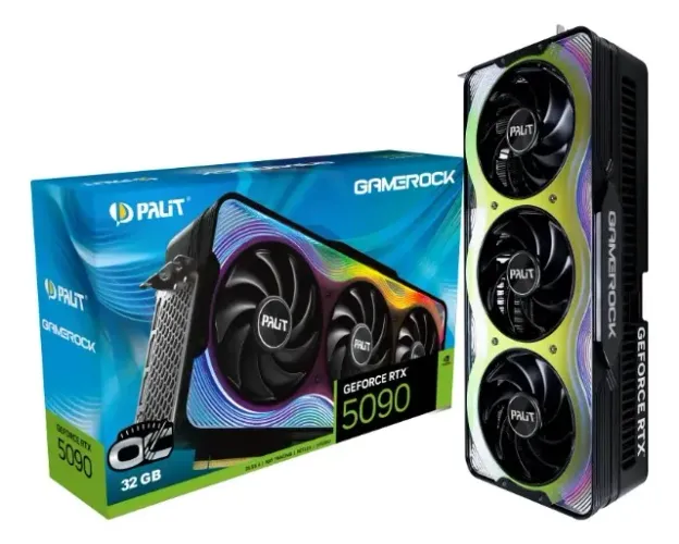 Placa De Video Palit Rtx 5090 Gamerock Oc, 32gb, Gddr7