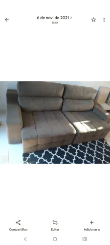 Sofá medindo 2,50 cm retrátil e reclinável 