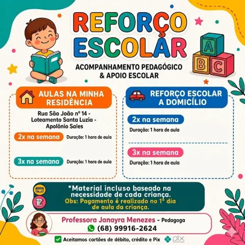 Aulas de reforço
